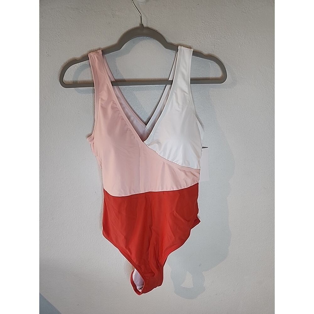 Meet Curve Swimsuit Colorblock Striped Summer Colorful M One Piece